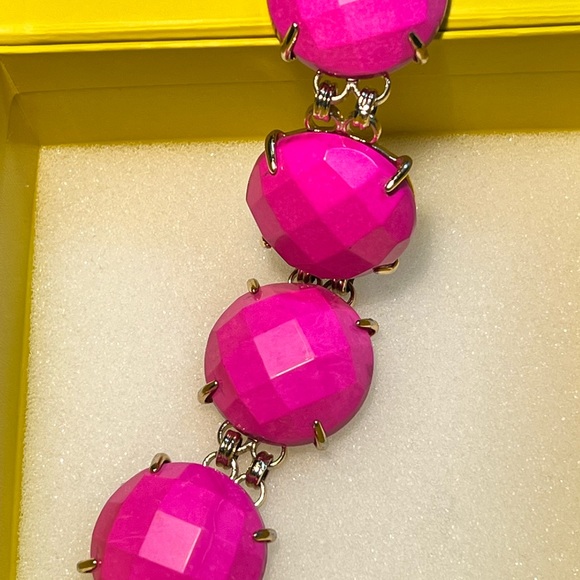 NWOT Kendra Scott Cassie Bracelet Bright Pink & Yellow Gold STUNNINGLY Perfect! - Picture 5 of 12